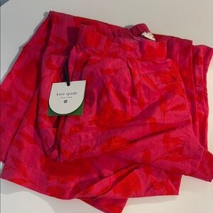Kate Spade Red and Pink Patterned Pants